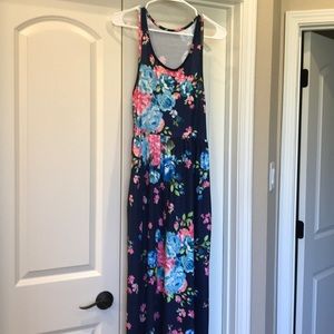 Floral Maxi Dress with Pockets